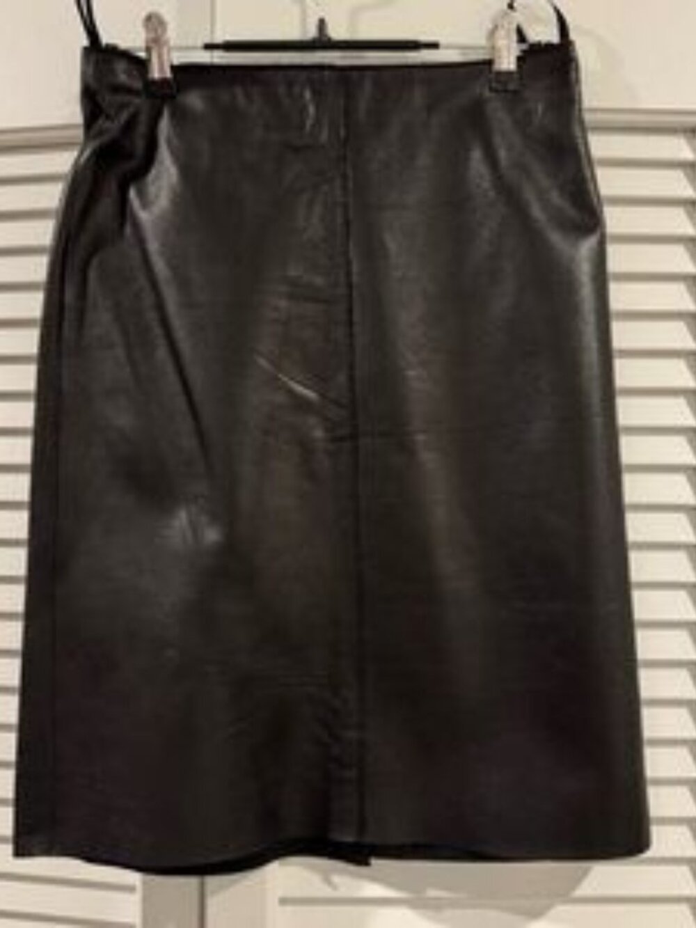 Black Leather Pencil Skirt